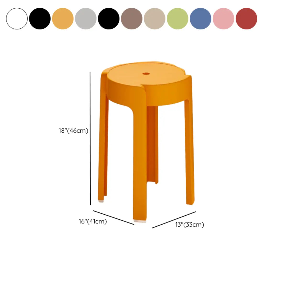 Modern Round Synthetic Bar Office Stool Multi-Color Image - 30