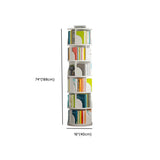 Modern Round Vertical Multi-Tier Wood Storage Bookcase Image - 36