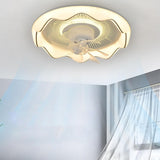 Modern Round Wave Clear Blades Ceiling Fan with Light Image - 17