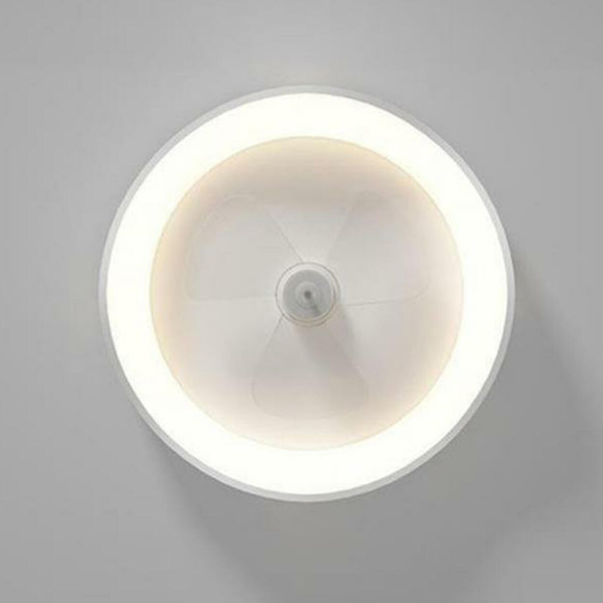 Modern Round White Flush Mount LED Ceiling Fan Light Image - 12