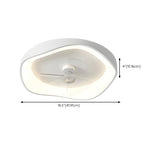 Modern Round White Flush Mount LED Ceiling Fan Light Image - 23