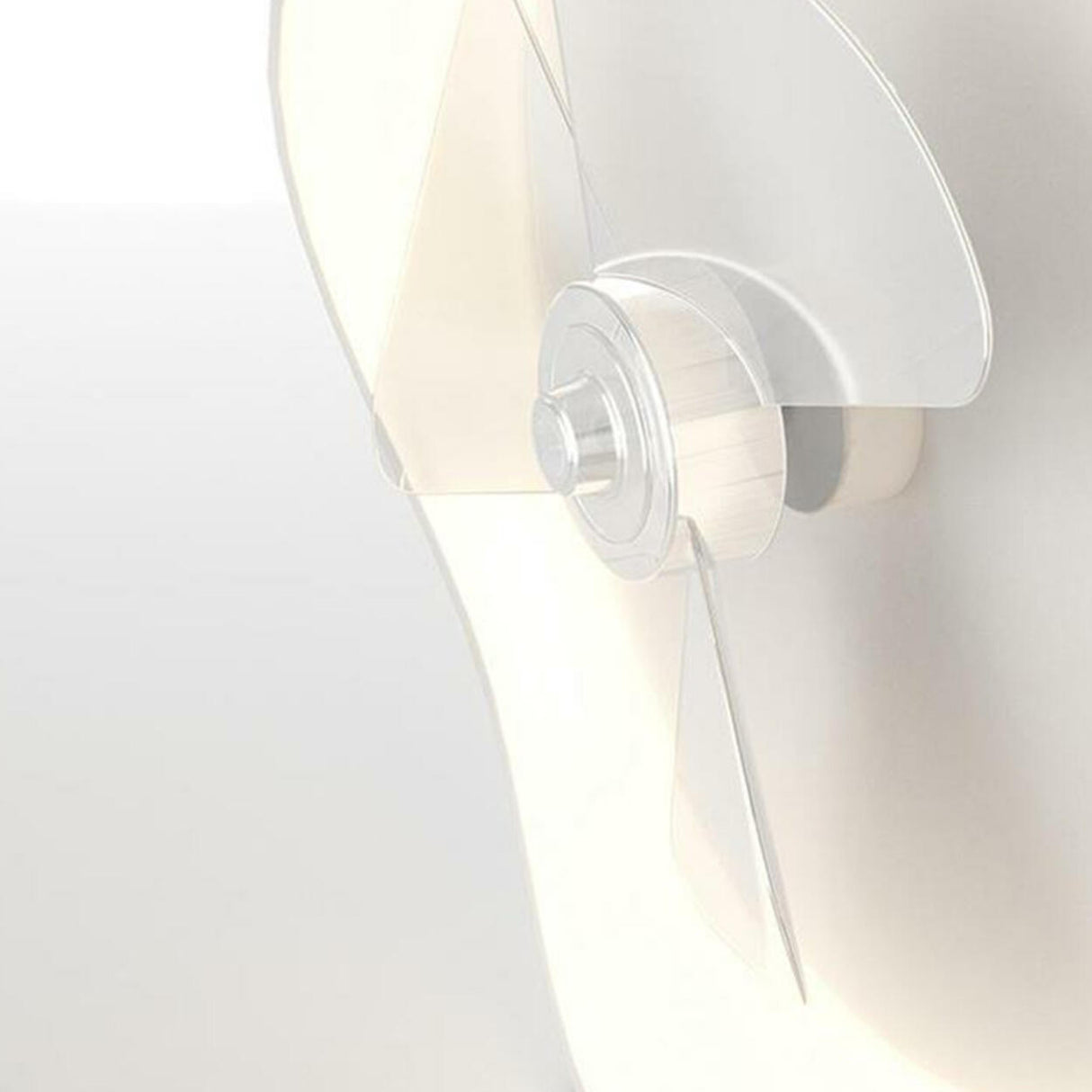 Modern Round White Flush Mount LED Ceiling Fan Light Image - 9