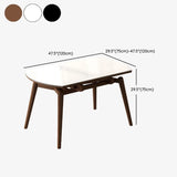 Modern Round Wood Dining Table White Large Extendable #size