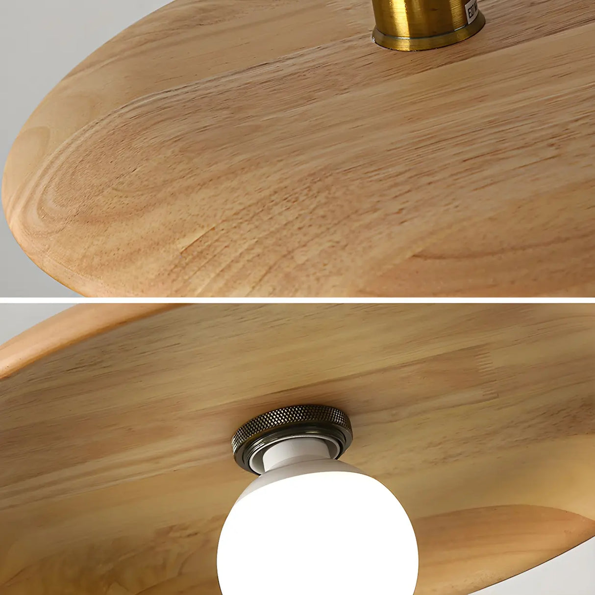 Modern Round Wooden Dome Pendant Light for Dining Room Image - 7