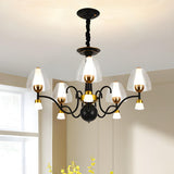 Modern Rustic Black and Gold Round Pendant Chandelier Image - 4