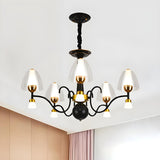 Modern Rustic Black and Gold Round Pendant Chandelier Image - 6