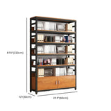 Modern Rustic Vertical Open Shelves Display Bookcases Image - 17