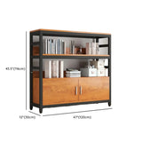 Modern Rustic Vertical Open Shelves Display Bookcases Image - 18