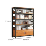 Modern Rustic Vertical Open Shelves Display Bookcases Image - 21