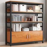 Modern Rustic Vertical Open Shelves Display Bookcases Image - 3