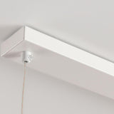 Modern Saturn Planet White Linear Dining Room Pendant Light Image - 12