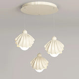 Modern Shell White Pendant Light Acrylic for Dining Room Image - 10