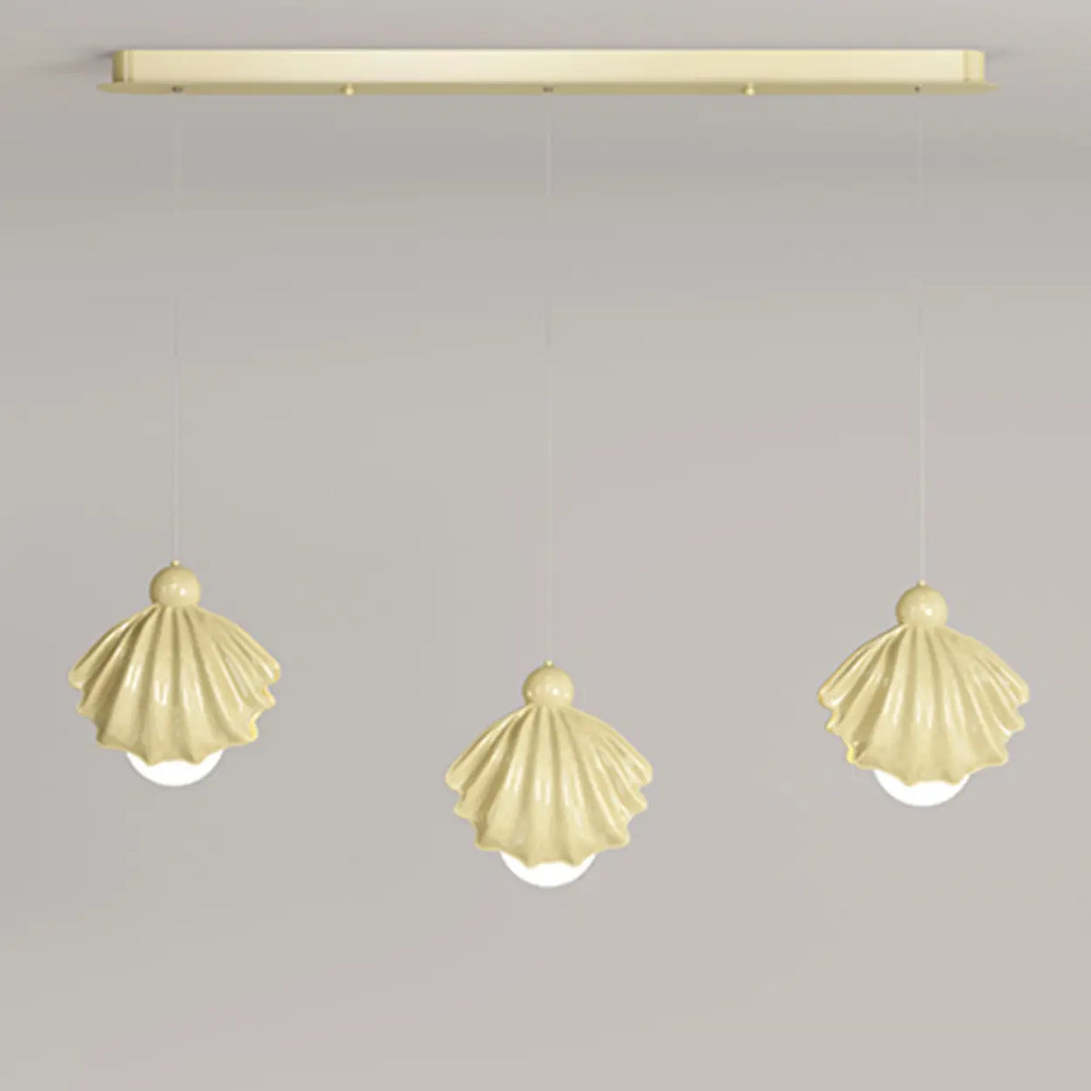 Modern Shell White Pendant Light Acrylic for Dining Room Image - 11