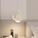 Modern Shell White Pendant Light Acrylic for Dining Room Image - 15