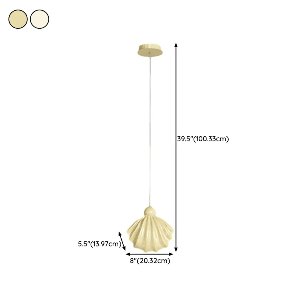 Modern Shell White Pendant Light Acrylic for Dining Room 