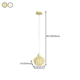 Modern Shell White Pendant Light Acrylic for Dining Room #size