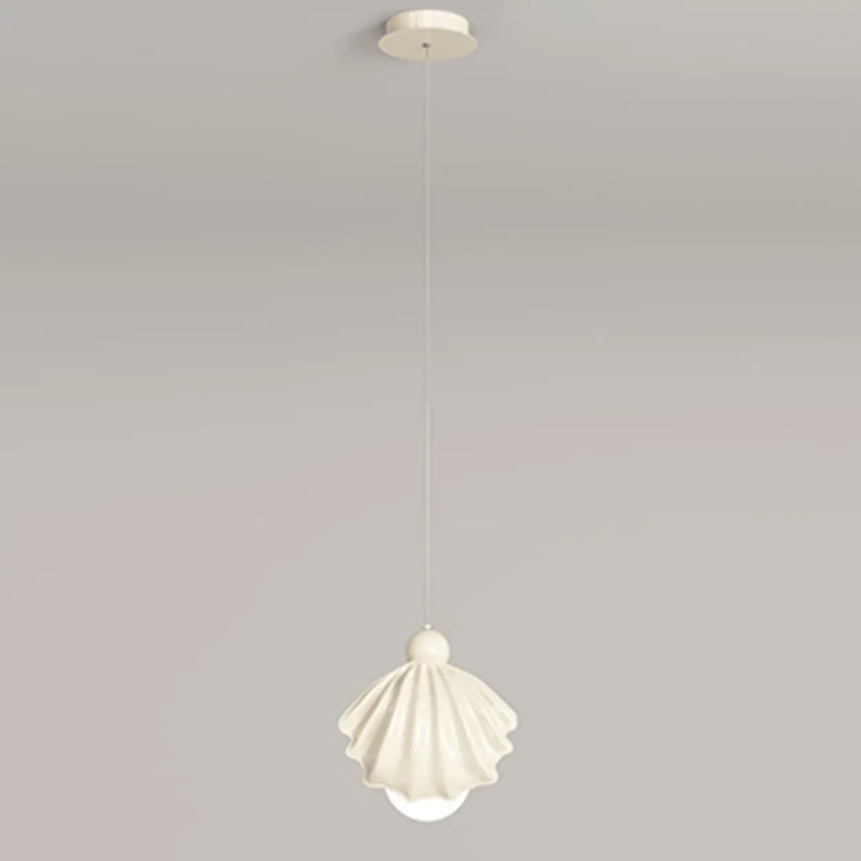 Modern Shell White Pendant Light Acrylic for Dining Room Image - 2