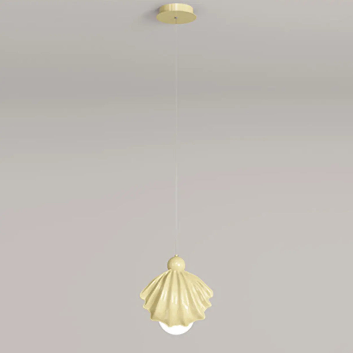 Modern Shell White Pendant Light Acrylic for Dining Room Image - 3