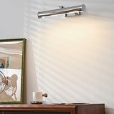 Modern Silver Cylinder Bathroom Vanity Mirror Light  Image - 3