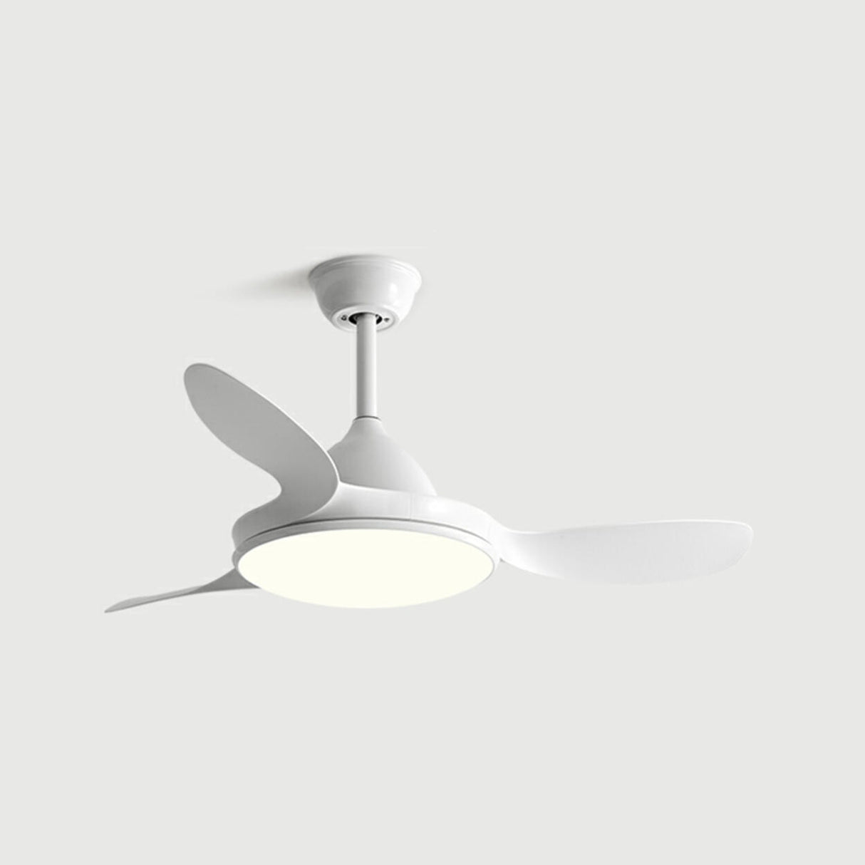 Modern Simple 3 Blades Wood Ceiling Fan with LED Light Image - 12