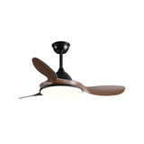 Modern Simple 3 Blades Wood Ceiling Fan with LED Light Image - 5