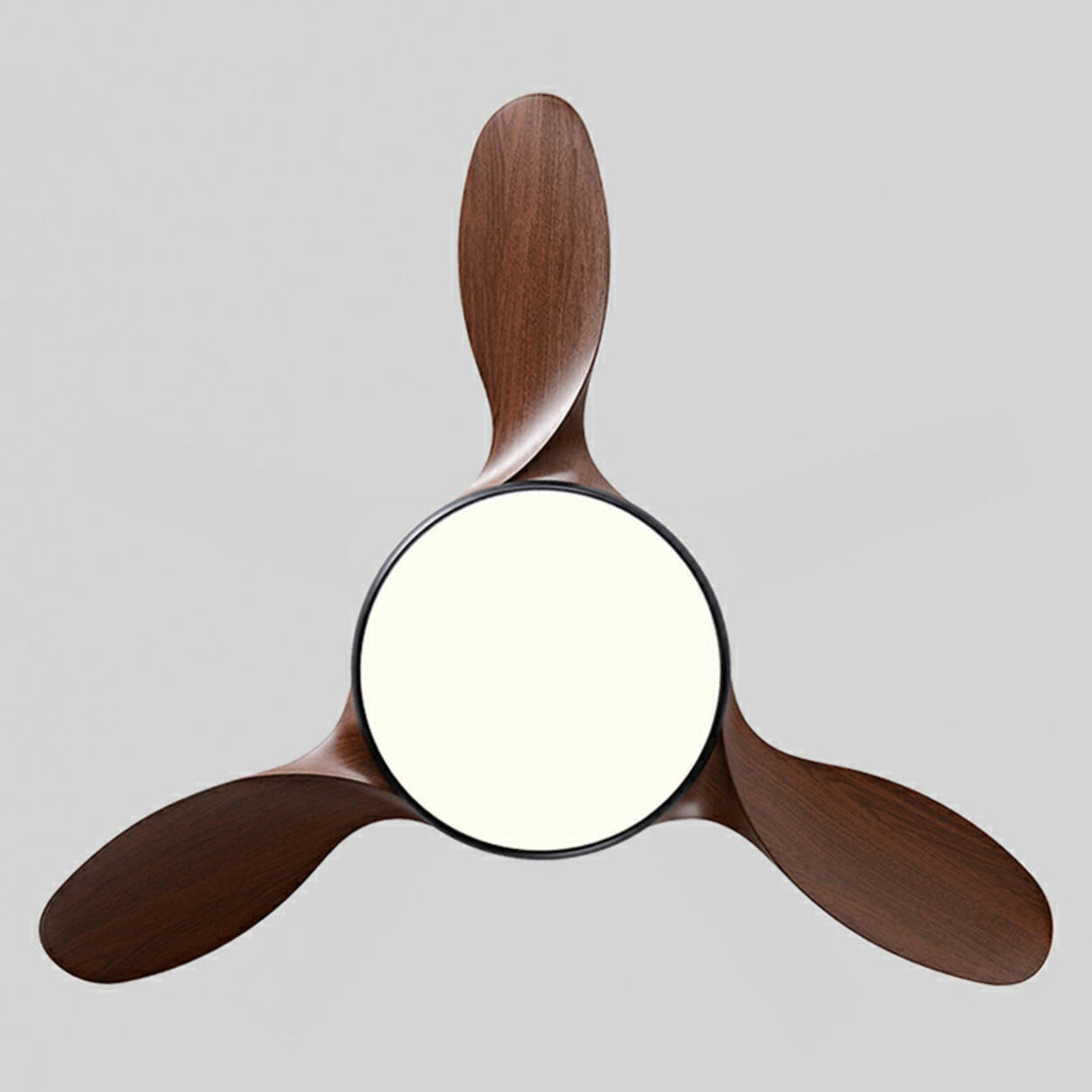 Modern Simple 3 Blades Wood Ceiling Fan with LED Light Image - 9