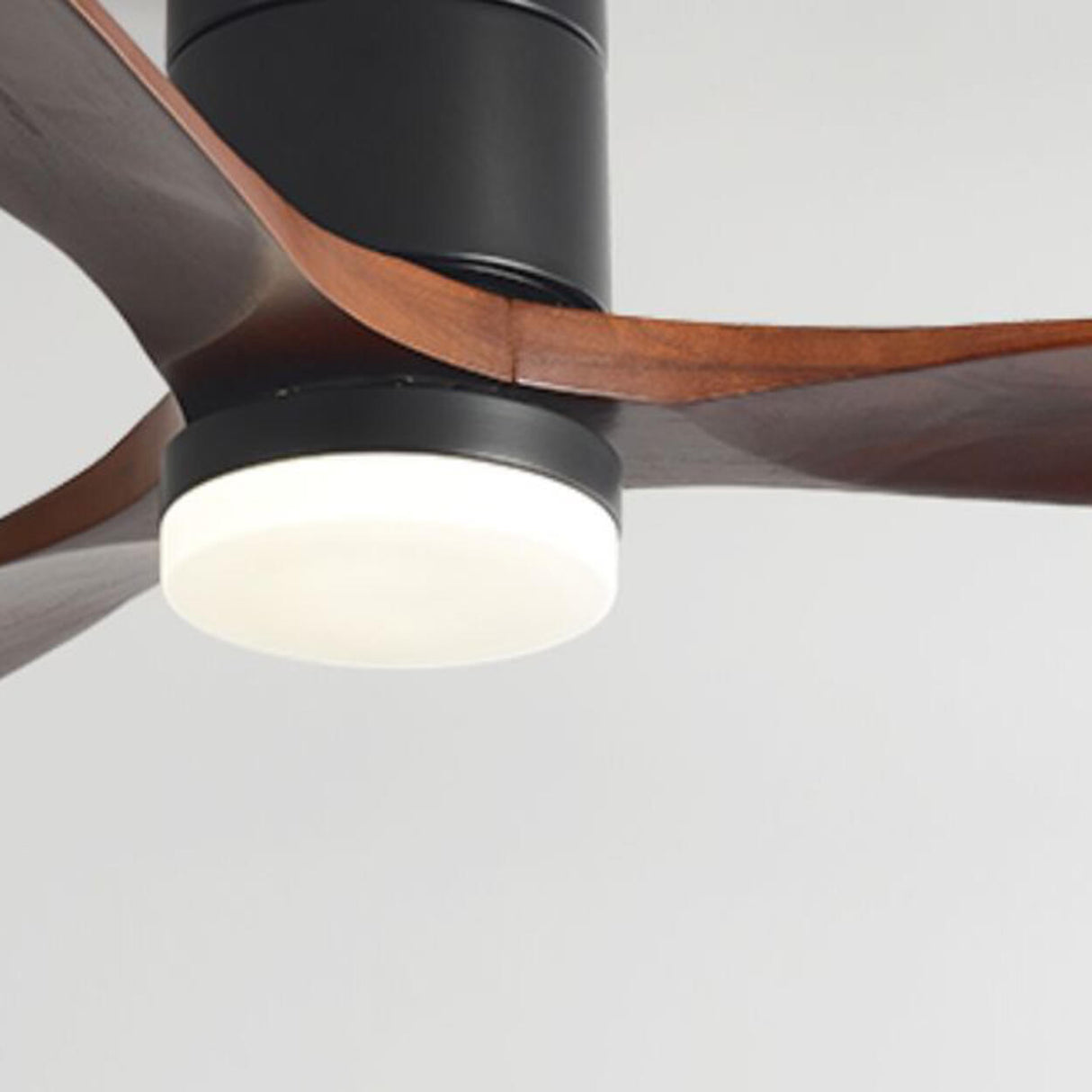 Modern Simple 3 Wood Blades Ceiling Fan with LED Light Image - 9