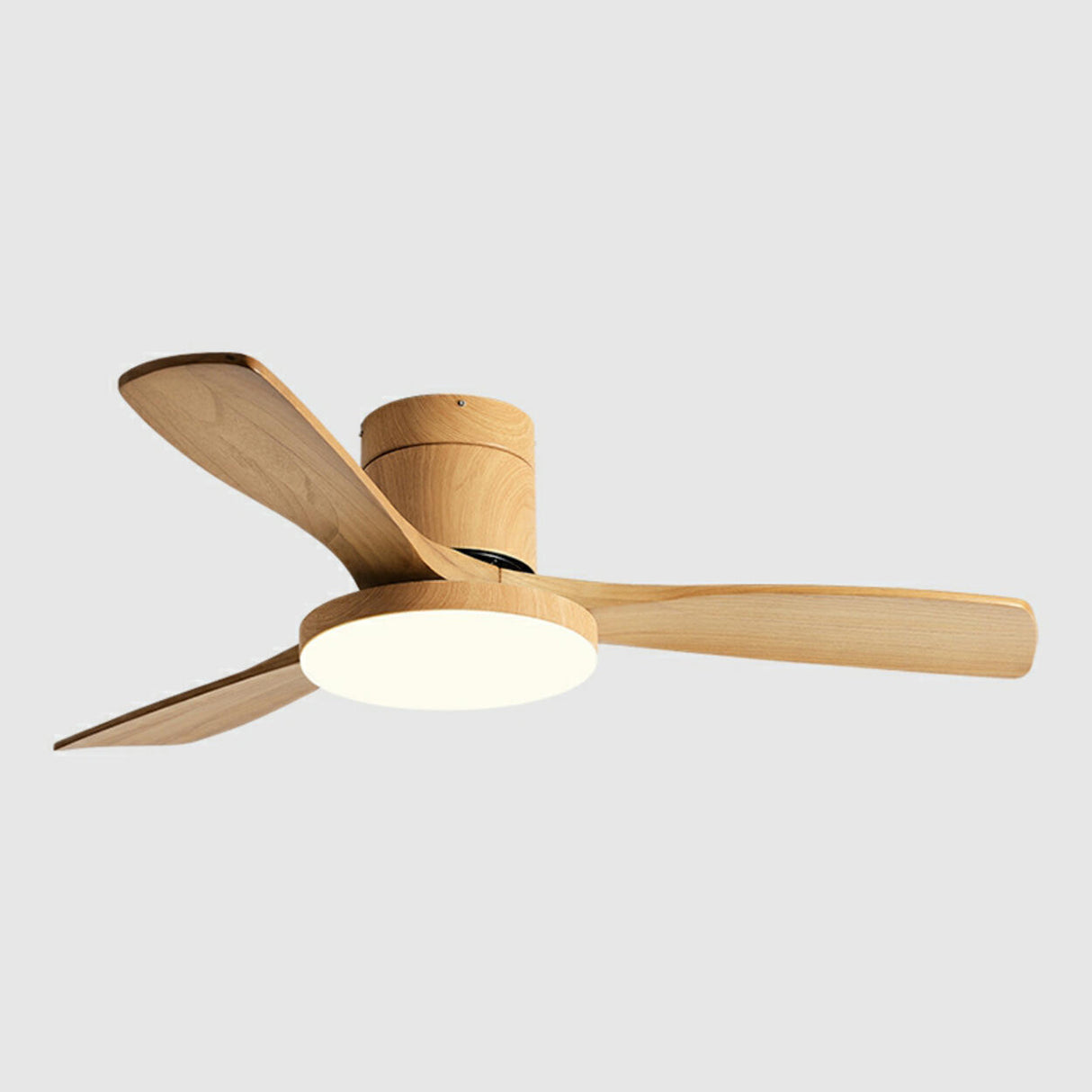 Modern Simple 3 Wood Blades Remote Ceiling Fan Light Image - 12