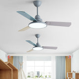 Modern Simple 3 Wood Blades Standard Ceiling Fan Light Image - 3