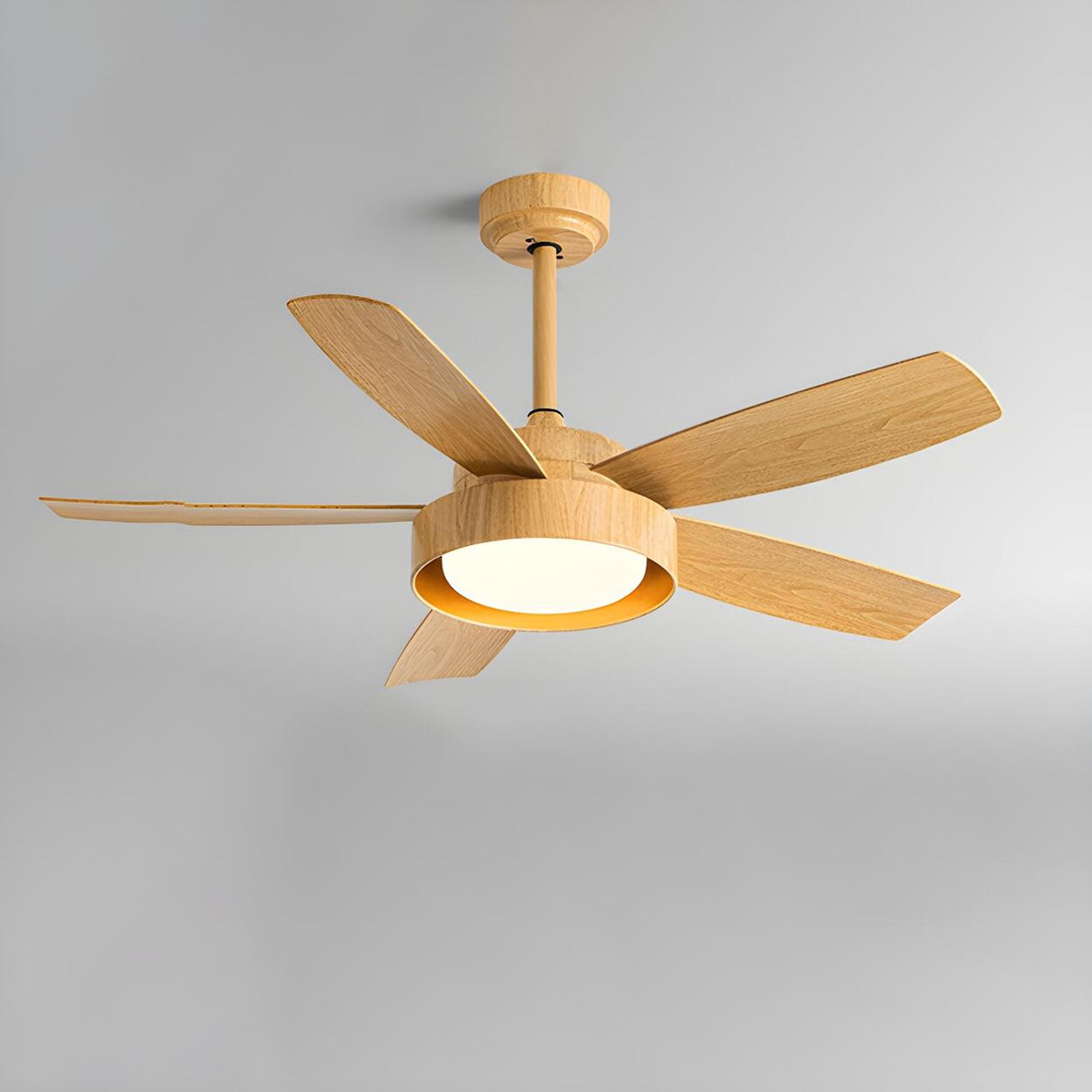 Modern Simple 5 Blade Dimming Remote Ceiling Fan Light Image - 10