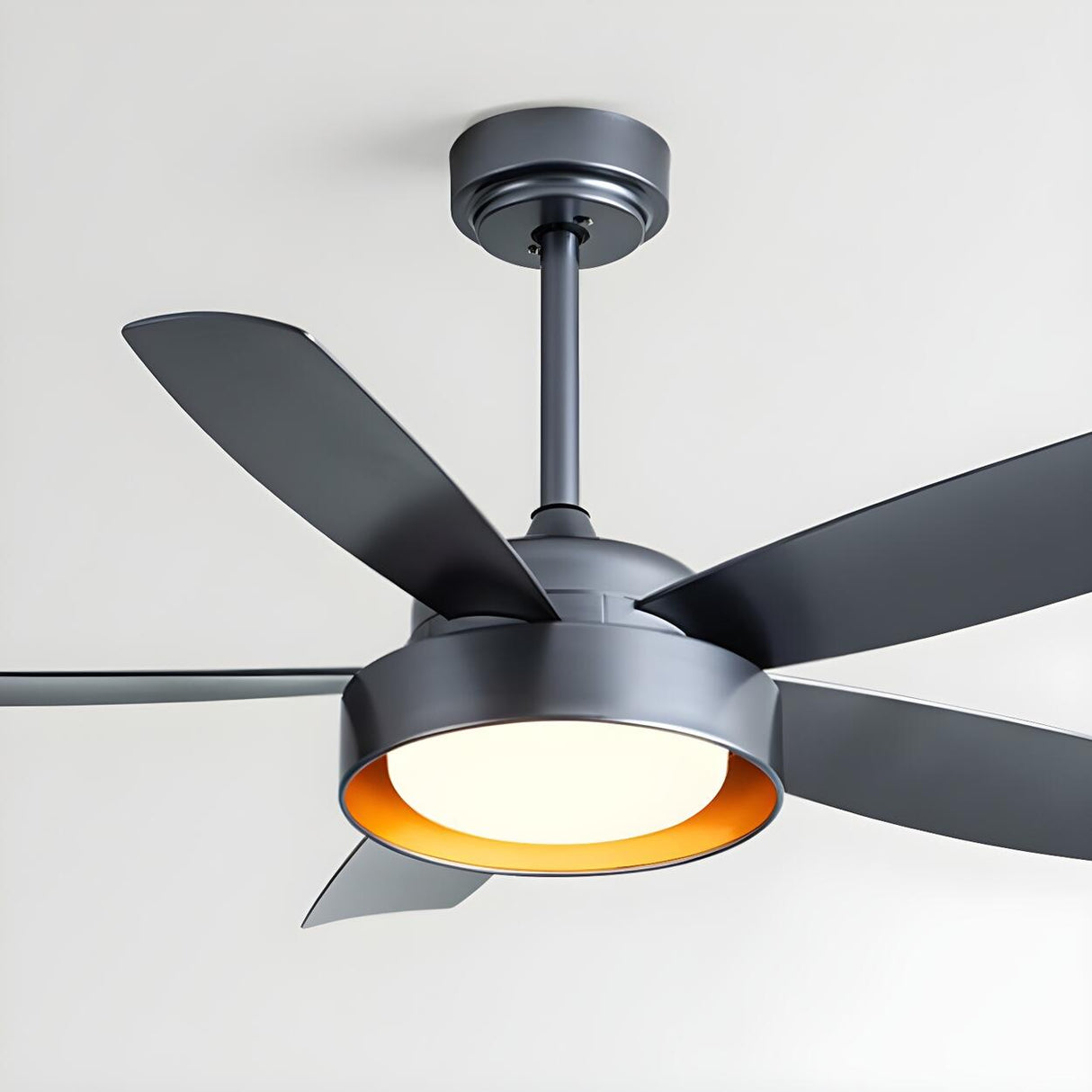 Modern Simple 5 Blade Dimming Remote Ceiling Fan Light Image - 13