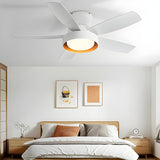 Modern Simple 5 Blade Dimming Remote Ceiling Fan Light Image - 19