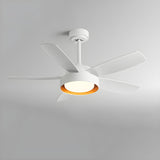 Modern Simple 5 Blade Dimming Remote Ceiling Fan Light Image - 2