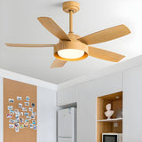 Modern Simple 5 Blade Dimming Remote Ceiling Fan Light Image - 21