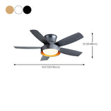 Modern Simple 5 Blade Dimming Remote Ceiling Fan Light Image - 24