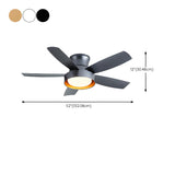 Modern Simple 5 Blade Dimming Remote Ceiling Fan Light Image - 25