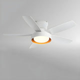 Modern Simple 5 Blade Dimming Remote Ceiling Fan Light Image - 3