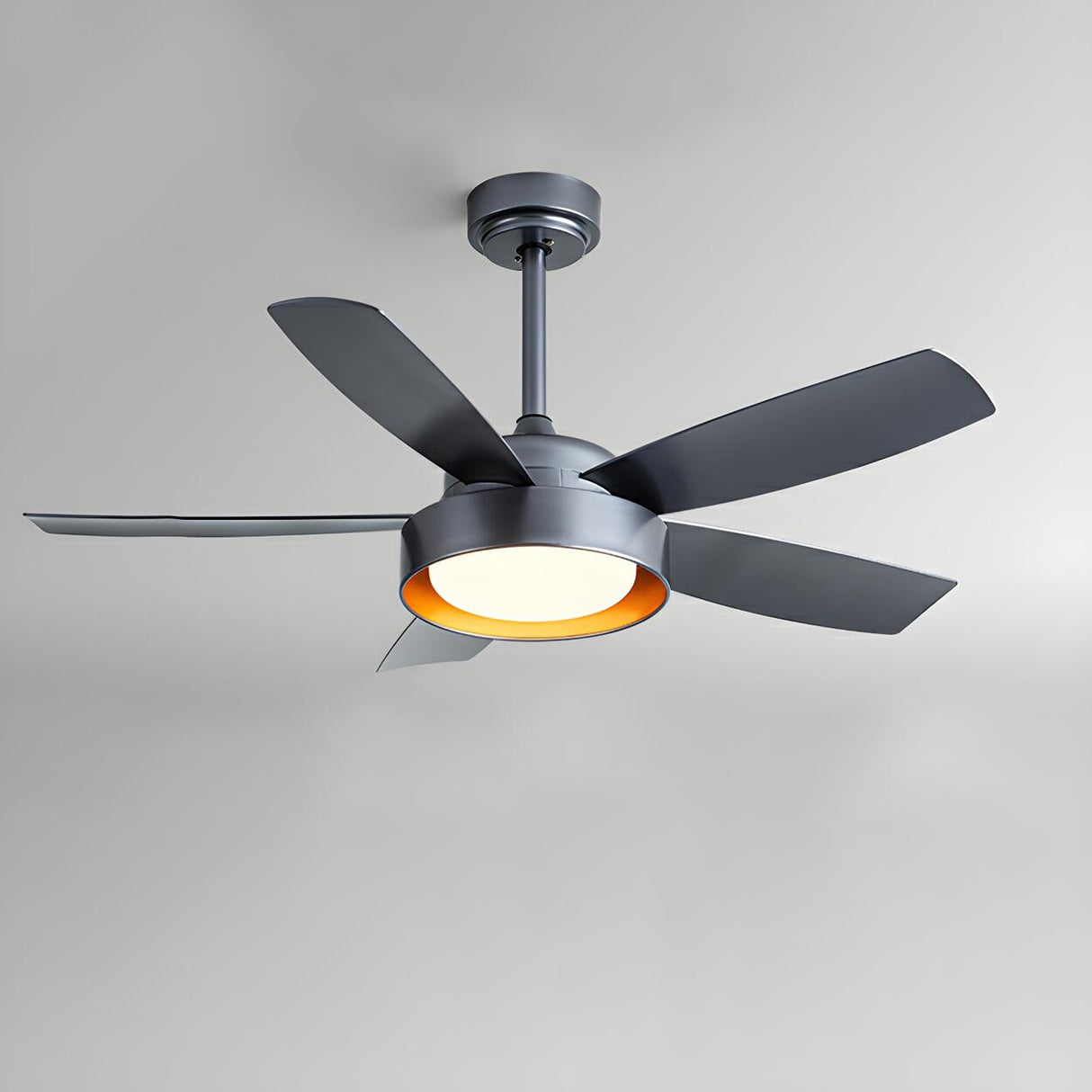 Modern Simple 5 Blade Dimming Remote Ceiling Fan Light Image - 6