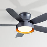 Modern Simple 5 Blade Dimming Remote Ceiling Fan Light Image - 9