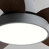 Modern Simple 5 Blade Windmill Ceiling Fan with Light Image - 11