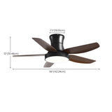 Modern Simple 5 Blade Windmill Ceiling Fan with Light #size