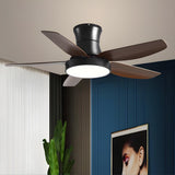 Modern Simple 5 Blade Windmill Ceiling Fan with Light Image - 7