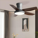 Modern Simple 5 Blade Windmill Ceiling Fan with Light Image - 9