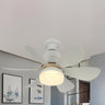 Modern Simple 6 Blade Dimming Ceiling Fan with Light Image - 12