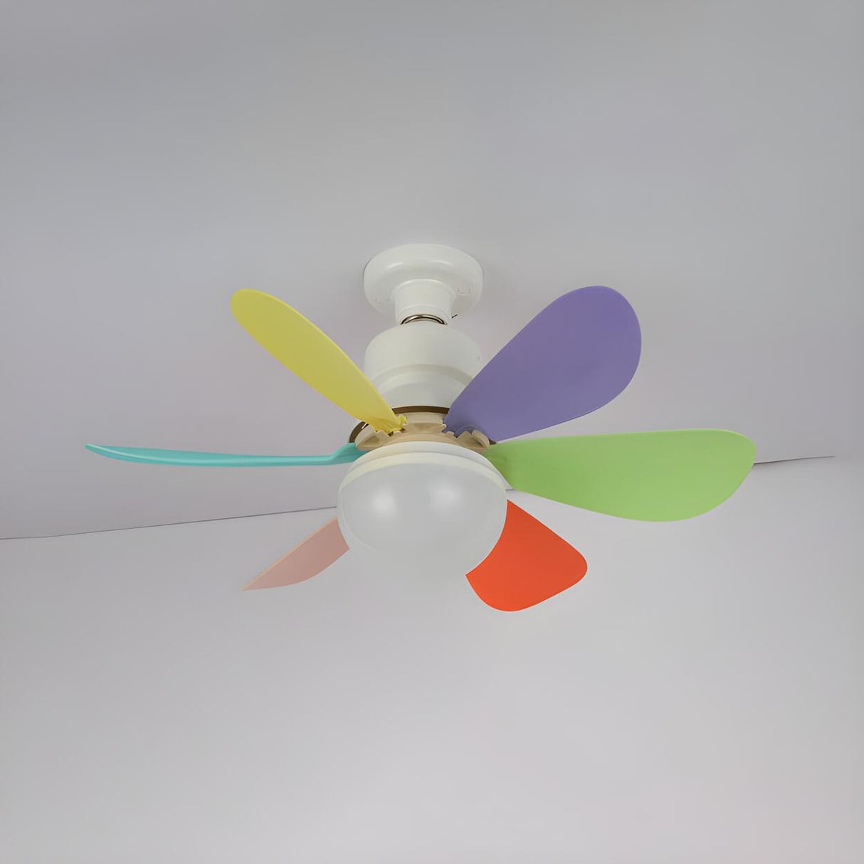 Modern Simple 6 Blade Dimming Ceiling Fan with Light Image - 15