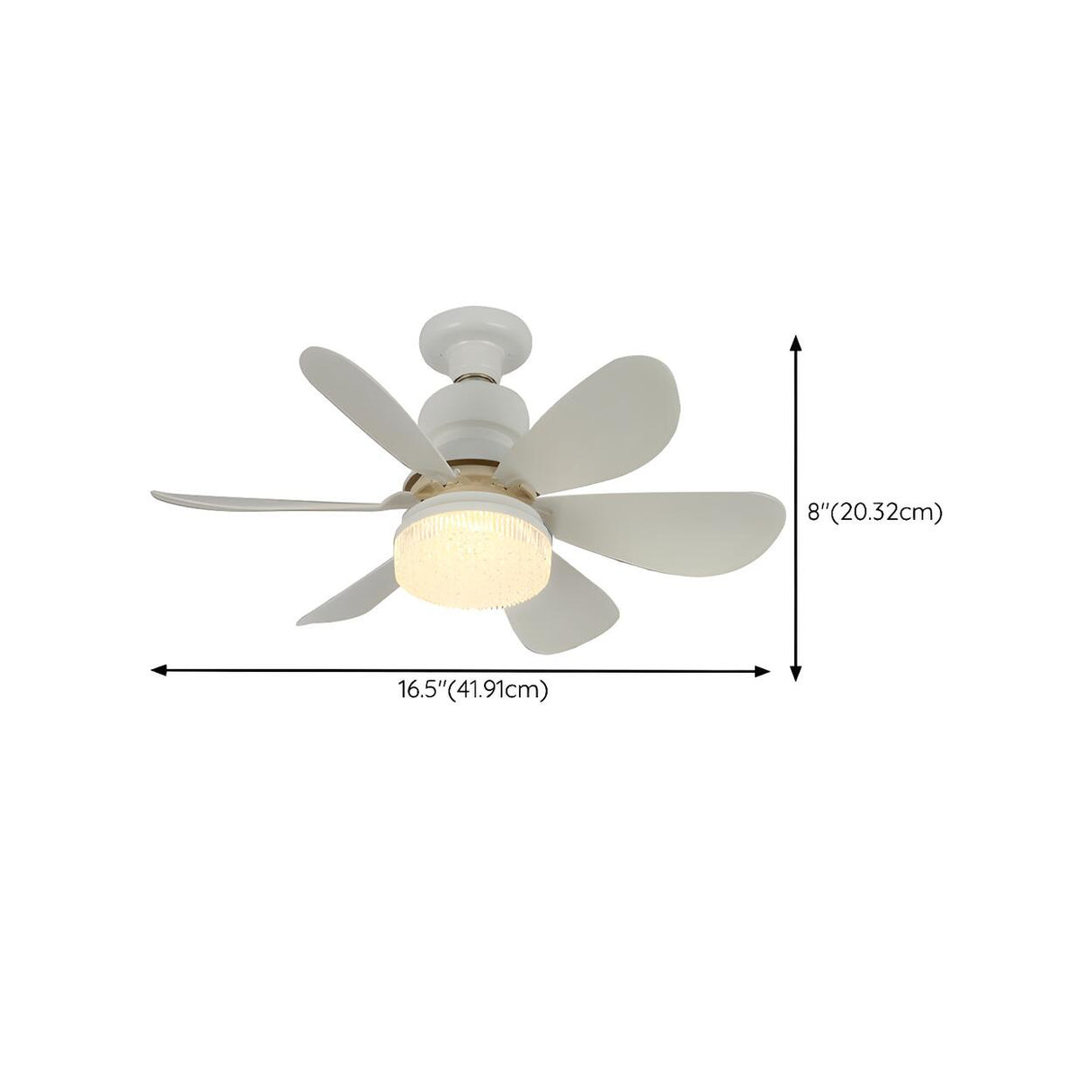 Modern Simple 6 Blade Dimming Ceiling Fan with Light Image - 21