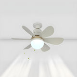 Modern Simple 6 Blade Dimming Ceiling Fan with Light Image - 3