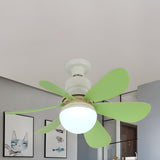 Modern Simple 6 Blade Dimming Ceiling Fan with Light Image - 6