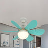 Modern Simple 6 Blade Dimming Ceiling Fan with Light Image - 9