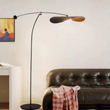 Modern Simple Black Arms Metal Arc Floor Light Lamp Image - 10